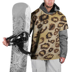 Накидка на куртку 3D с принтом Леопардовая ткань в Кировске, 100% полиэстер |  | гепард | гламур | леопард | мода | пятна | роскошь | ткань | точки | шерсть