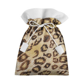 Подарочный 3D мешок с принтом Леопардовая ткань в Кировске, 100% полиэстер | Размер: 29*39 см | Тематика изображения на принте: гепард | гламур | леопард | мода | пятна | роскошь | ткань | точки | шерсть