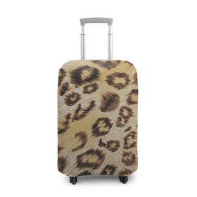 Чехол для чемодана 3D с принтом Леопардовая ткань в Кировске, 86% полиэфир, 14% спандекс | двустороннее нанесение принта, прорези для ручек и колес | гепард | гламур | леопард | мода | пятна | роскошь | ткань | точки | шерсть