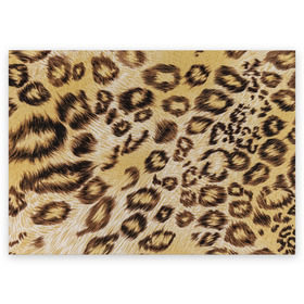 Поздравительная открытка с принтом Леопардовая ткань в Кировске, 100% бумага | плотность бумаги 280 г/м2, матовая, на обратной стороне линовка и место для марки
 | гепард | гламур | леопард | мода | пятна | роскошь | ткань | точки | шерсть