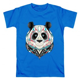 Мужская футболка хлопок с принтом Панда в Кировске, 100% хлопок | прямой крой, круглый вырез горловины, длина до линии бедер, слегка спущенное плечо. | панда