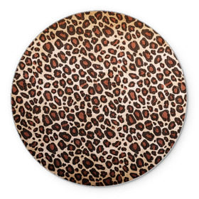 Коврик круглый с принтом Шкура гепарда в Кировске, резина и полиэстер | круглая форма, изображение наносится на всю лицевую часть | гепард | гламур | леопард | мода | пятна | роскошь | ткань | точки | шерсть