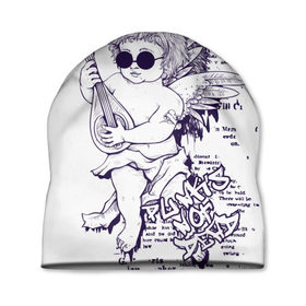 Шапка 3D с принтом Нежный ангел в Кировске, 100% полиэстер | универсальный размер, печать по всей поверхности изделия | ангел | граффити | музыка | новинки | популярное | хиппи