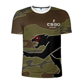 Мужская футболка 3D спортивная с принтом cs:go - Jaguar style (Ягуар) в Кировске, 100% полиэстер с улучшенными характеристиками | приталенный силуэт, круглая горловина, широкие плечи, сужается к линии бедра | cs | csgo | го | кс | ягуар