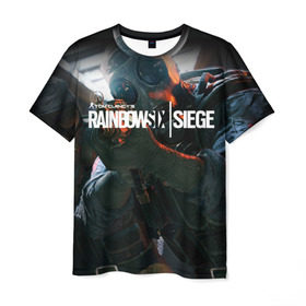 Мужская футболка 3D с принтом Rainbow six | Siege в Кировске, 100% полиэфир | прямой крой, круглый вырез горловины, длина до линии бедер | boom | fire | rainbowsix | siege | tom clansys