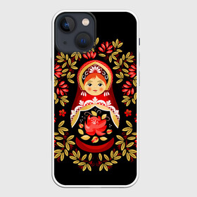 Чехол для iPhone 13 mini с принтом Матрешка в Кировске,  |  | flowers | matryoshka | russian | роспись | русская | цветы