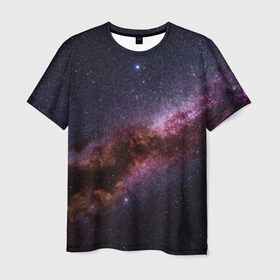Мужская футболка 3D с принтом Млечный путь в Кировске, 100% полиэфир | прямой крой, круглый вырез горловины, длина до линии бедер | вселенная | галактика | звёзды | космическое пространство | космос | созвездие
