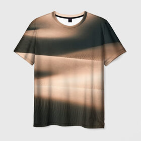 Мужская футболка 3D с принтом Барханы в Кировске, 100% полиэфир | прямой крой, круглый вырез горловины, длина до линии бедер | аравия | барханы | бедуин | восток | пески | пустыня | солнце | товарищ сухов