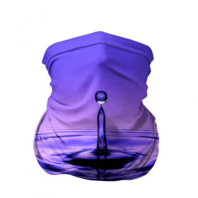Бандана-труба 3D с принтом Капля в Кировске, 100% полиэстер, ткань с особыми свойствами — Activecool | плотность 150‒180 г/м2; хорошо тянется, но сохраняет форму | вода | волна | капля | фиолетовый
