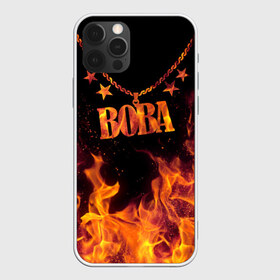 Чехол для iPhone 12 Pro Max с принтом Вова в Кировске, Силикон |  | black background | chain | fire | name | stars | vova | вова | звезды | имя | огонь | цепь | черный фон