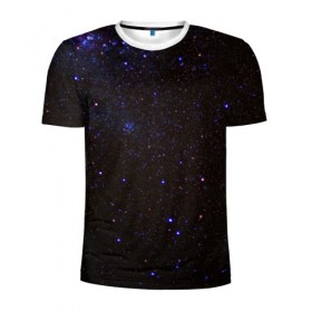 Мужская футболка 3D спортивная с принтом Космос в Кировске, 100% полиэстер с улучшенными характеристиками | приталенный силуэт, круглая горловина, широкие плечи, сужается к линии бедра | вселенная | галактика | звезды | космос | млечный путь | ночь | планеты