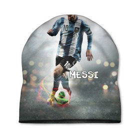 Шапка 3D с принтом Leo Messi в Кировске, 100% полиэстер | универсальный размер, печать по всей поверхности изделия | barselona | messi | аргентина | барселона | месси | мяч | футбол