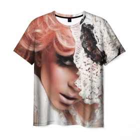 Мужская футболка 3D с принтом Lady Gaga в Кировске, 100% полиэфир | прямой крой, круглый вырез горловины, длина до линии бедер | lady gaga | звезда | знаменитость | леди гага | музыка | певица