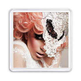 Магнит 55*55 с принтом Lady Gaga в Кировске, Пластик | Размер: 65*65 мм; Размер печати: 55*55 мм | lady gaga | звезда | знаменитость | леди гага | музыка | певица