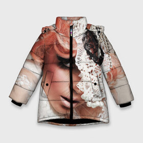 Зимняя куртка для девочек 3D с принтом Lady Gaga в Кировске, ткань верха — 100% полиэстер; подклад — 100% полиэстер, утеплитель — 100% полиэстер. | длина ниже бедра, удлиненная спинка, воротник стойка и отстегивающийся капюшон. Есть боковые карманы с листочкой на кнопках, утяжки по низу изделия и внутренний карман на молнии. 

Предусмотрены светоотражающий принт на спинке, радужный светоотражающий элемент на пуллере молнии и на резинке для утяжки. | lady gaga | звезда | знаменитость | леди гага | музыка | певица