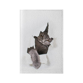 Обложка для паспорта матовая кожа с принтом Британец 4 в Кировске, натуральная матовая кожа | размер 19,3 х 13,7 см; прозрачные пластиковые крепления | Тематика изображения на принте: британец | британская | британцы | кот | котенок | котик | котэ | кошка