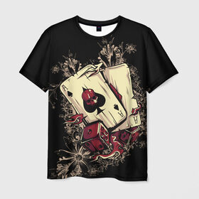 Мужская футболка 3D с принтом Карты дьявола в Кировске, 100% полиэфир | прямой крой, круглый вырез горловины, длина до линии бедер | карты | покер