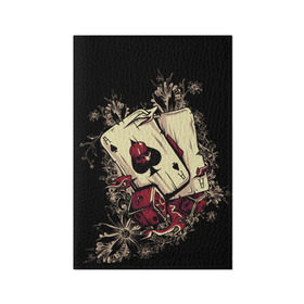 Обложка для паспорта матовая кожа с принтом Карты дьявола в Кировске, натуральная матовая кожа | размер 19,3 х 13,7 см; прозрачные пластиковые крепления | Тематика изображения на принте: карты | покер