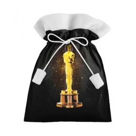 Подарочный 3D мешок с принтом Оскар в Кировске, 100% полиэстер | Размер: 29*39 см | Тематика изображения на принте: американская киноакадемия | золото | кинематограф | кино | кинофестиваль | награда | премия оскар