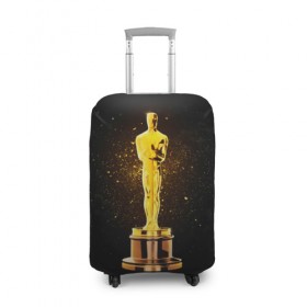 Чехол для чемодана 3D с принтом Оскар в Кировске, 86% полиэфир, 14% спандекс | двустороннее нанесение принта, прорези для ручек и колес | американская киноакадемия | золото | кинематограф | кино | кинофестиваль | награда | премия оскар