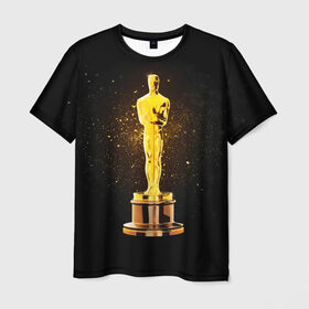 Мужская футболка 3D с принтом Оскар в Кировске, 100% полиэфир | прямой крой, круглый вырез горловины, длина до линии бедер | американская киноакадемия | золото | кинематограф | кино | кинофестиваль | награда | премия оскар