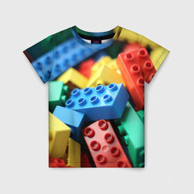 Детская футболка 3D с принтом Лего в Кировске, 100% гипоаллергенный полиэфир | прямой крой, круглый вырез горловины, длина до линии бедер, чуть спущенное плечо, ткань немного тянется | lego | дети
