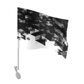 Флаг для автомобиля с принтом Trianse в Кировске, 100% полиэстер | Размер: 30*21 см | полигоны | текстура | треугольники