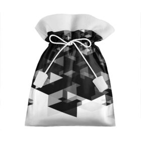 Подарочный 3D мешок с принтом Trianse в Кировске, 100% полиэстер | Размер: 29*39 см | Тематика изображения на принте: полигоны | текстура | треугольники
