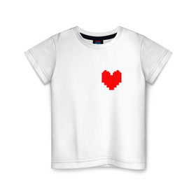 Детская футболка хлопок с принтом Undertale Heart в Кировске, 100% хлопок | круглый вырез горловины, полуприлегающий силуэт, длина до линии бедер | heart | undertale | андертеил | сердце