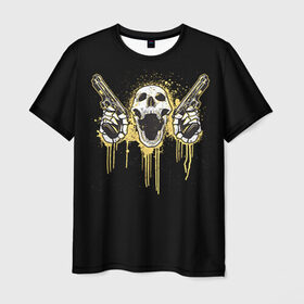 Мужская футболка 3D с принтом Череп 23 в Кировске, 100% полиэфир | прямой крой, круглый вырез горловины, длина до линии бедер | skull | skulls | кости | скелет | череп