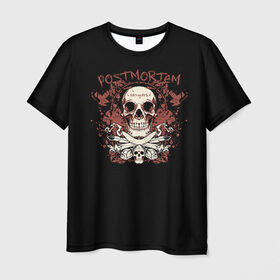 Мужская футболка 3D с принтом Череп 35 в Кировске, 100% полиэфир | прямой крой, круглый вырез горловины, длина до линии бедер | skull | skulls | кости | скелет | череп