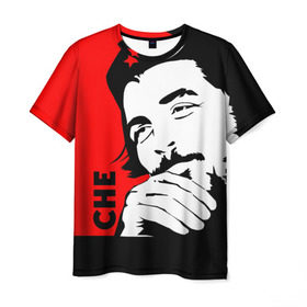 Мужская футболка 3D с принтом Че Гевара в Кировске, 100% полиэфир | прямой крой, круглый вырез горловины, длина до линии бедер | Тематика изображения на принте: che | che guevara | comandante | revolution | viva | революция | че | чегевара