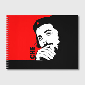 Альбом для рисования с принтом Че Гевара в Кировске, 100% бумага
 | матовая бумага, плотность 200 мг. | che | che guevara | comandante | revolution | viva | революция | че | чегевара