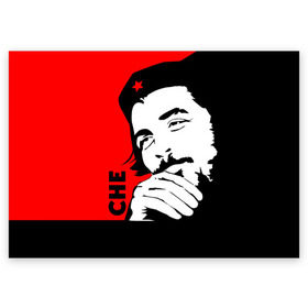 Поздравительная открытка с принтом Че Гевара в Кировске, 100% бумага | плотность бумаги 280 г/м2, матовая, на обратной стороне линовка и место для марки
 | che | che guevara | comandante | revolution | viva | революция | че | чегевара