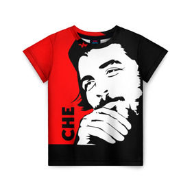 Детская футболка 3D с принтом Че Гевара в Кировске, 100% гипоаллергенный полиэфир | прямой крой, круглый вырез горловины, длина до линии бедер, чуть спущенное плечо, ткань немного тянется | che | che guevara | comandante | revolution | viva | революция | че | чегевара