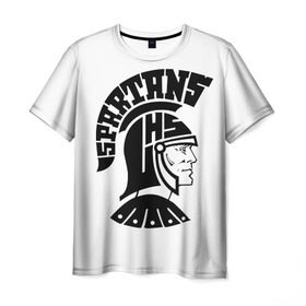 Мужская футболка 3D с принтом Спартанец в Кировске, 100% полиэфир | прямой крой, круглый вырез горловины, длина до линии бедер | 300 спартанцев | спарта | спартанец