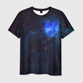 Мужская футболка 3D с принтом Холодная туманность в Кировске, 100% полиэфир | прямой крой, круглый вырез горловины, длина до линии бедер | Тематика изображения на принте: вселенная | галактика | звёзды | космическое пространство | космос | созвездие