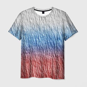 Мужская футболка 3D с принтом Текстура стены ,флаг в Кировске, 100% полиэфир | прямой крой, круглый вырез горловины, длина до линии бедер | линии | патриот | полосы | стена | текстура | трещины | флаг | форма | фото | цвет