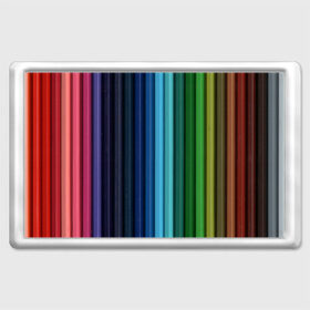 Магнит 45*70 с принтом Цветные карандаши в Кировске, Пластик | Размер: 78*52 мм; Размер печати: 70*45 | Тематика изображения на принте: карандаши | краски | полоски | рисование | узоры | цветные