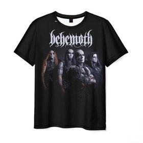 Мужская футболка 3D с принтом Behemoth в Кировске, 100% полиэфир | прямой крой, круглый вырез горловины, длина до линии бедер | behemoth | dark | deathmetal | metal | бегемот | блэк метал