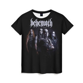 Женская футболка 3D с принтом Behemoth в Кировске, 100% полиэфир ( синтетическое хлопкоподобное полотно) | прямой крой, круглый вырез горловины, длина до линии бедер | behemoth | dark | deathmetal | metal | бегемот | блэк метал