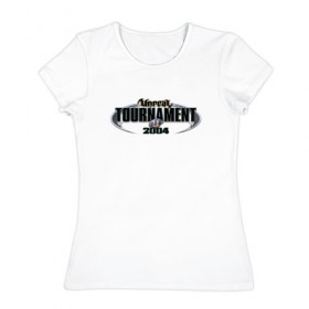 Женская футболка хлопок с принтом Unreal Tournament 2004 в Кировске, 100% хлопок | прямой крой, круглый вырез горловины, длина до линии бедер, слегка спущенное плечо | 2004 | unreal tournament
