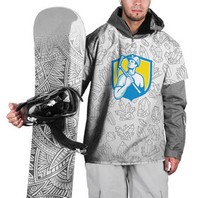 Накидка на куртку 3D с принтом Шахтёр в Кировске, 100% полиэстер |  | горное дело | день шахтера | донбасс | копай добывай | кузбасс | лучший шахтер | уголь | шахта | шахтер