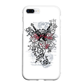 Чехол для iPhone 7Plus/8 Plus матовый с принтом Рок сердца 5 в Кировске, Силикон | Область печати: задняя сторона чехла, без боковых панелей | heart | tattoo | разбитое | сердечко | сердце | тату | татушка
