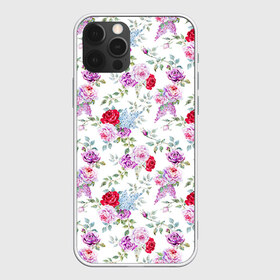 Чехол для iPhone 12 Pro Max с принтом Цветы и бабочки 8 в Кировске, Силикон |  | акварель | бабочка | нежный | рисунок | роза | сирень | цветочек | цветочный | цветы