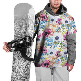 Накидка на куртку 3D с принтом Цветы и бабочки 10 в Кировске, 100% полиэстер |  | маки | паттерн