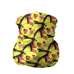 Бандана-труба 3D с принтом Pikachu в Кировске, 100% полиэстер, ткань с особыми свойствами — Activecool | плотность 150‒180 г/м2; хорошо тянется, но сохраняет форму | Тематика изображения на принте: pikachu | pokeboll | pokemon | пикачу | покеболл | покемон