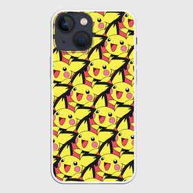 Чехол для iPhone 13 mini с принтом Pikachu в Кировске,  |  | pikachu | pokeboll | pokemon | пикачу | покеболл | покемон