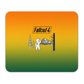 Коврик прямоугольный с принтом Волт-бой 111 Fallout 4 в Кировске, натуральный каучук | размер 230 х 185 мм; запечатка лицевой стороны | fallout 4 | vault boy | волт бой | фаллаут