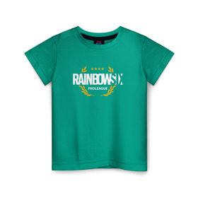 Детская футболка хлопок с принтом Rainbow six | Siege : Pro league (white) в Кировске, 100% хлопок | круглый вырез горловины, полуприлегающий силуэт, длина до линии бедер | boom | fire | rainbowsix | siege | tom clansys